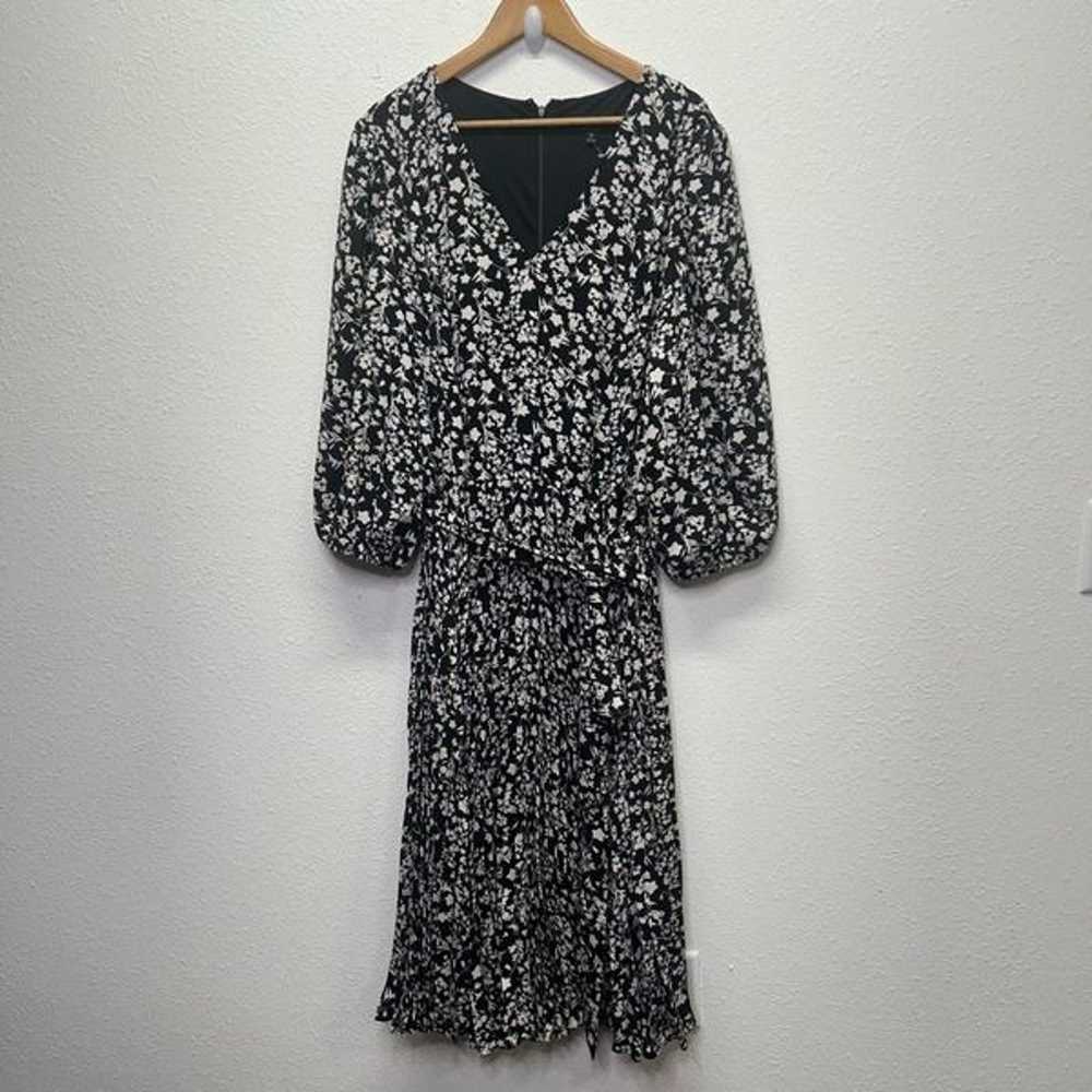 Lane Bryant NWOT Black White Floral Cottagecore P… - image 1