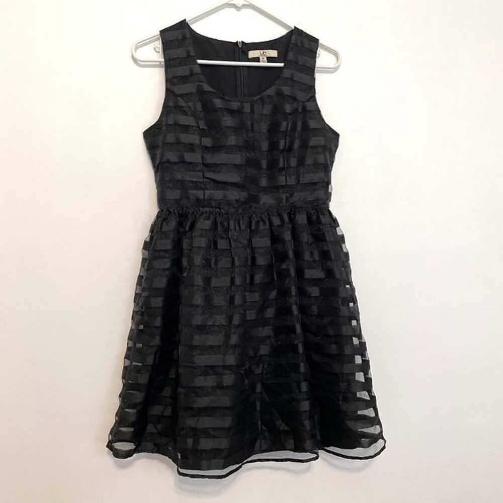 YA LOS ANGELES Black on Black Striped Organza Hol… - image 1