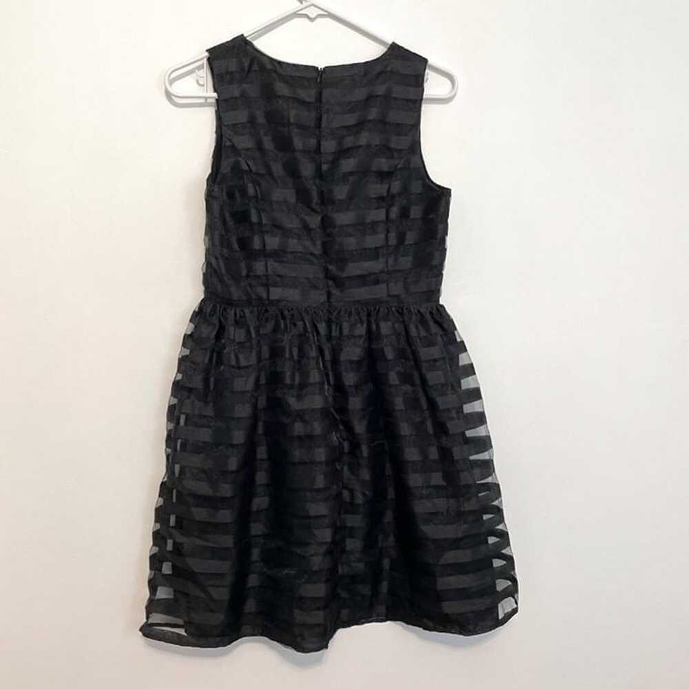 YA LOS ANGELES Black on Black Striped Organza Hol… - image 8