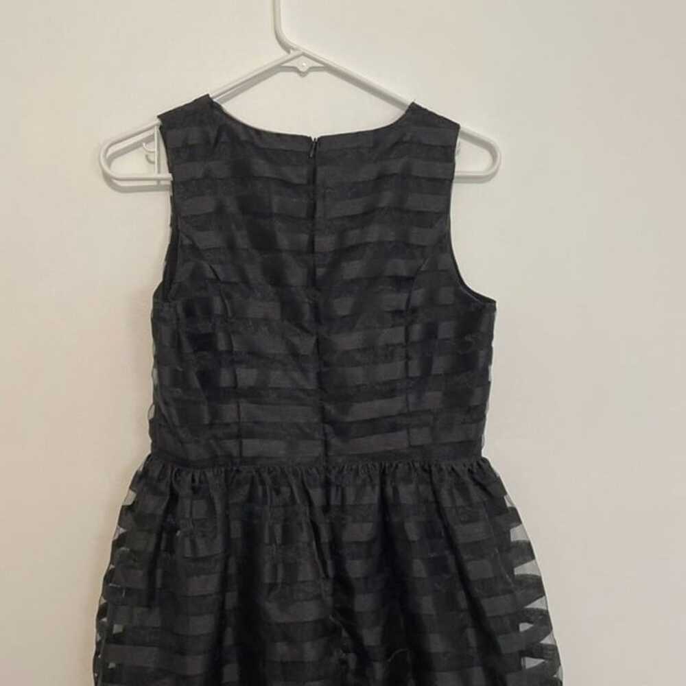 YA LOS ANGELES Black on Black Striped Organza Hol… - image 9