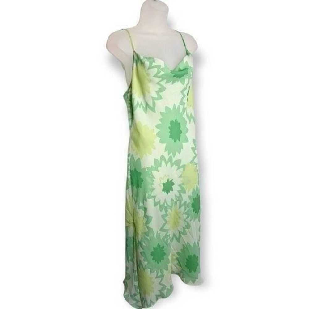 Express Y2K Green Floral Midi Dress size 9/10 - image 5