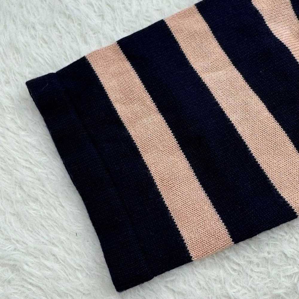 ♡【Natural Beauty】M Beige Navy Striped Knit Dress - image 10