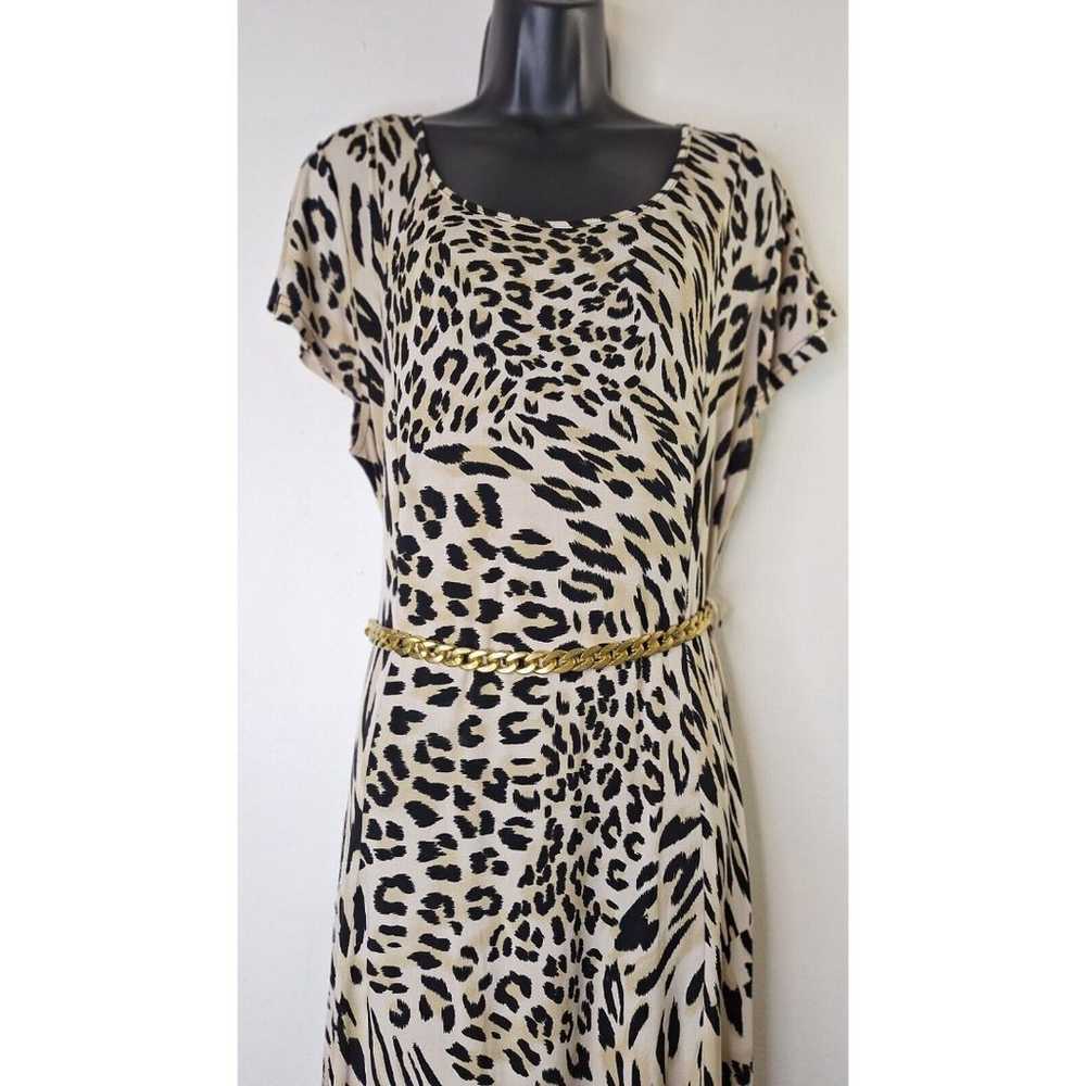 LENNIE for NINA LEONARD Leopard Animal Print Maxi… - image 6