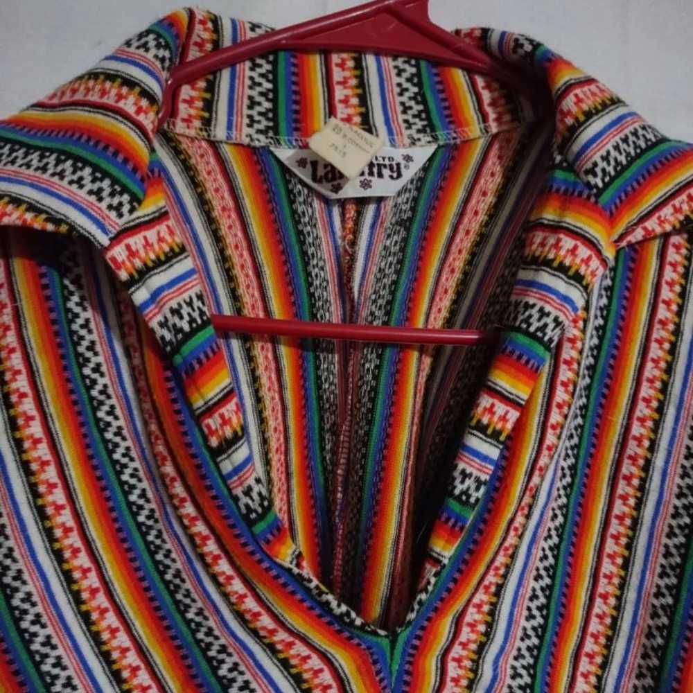 Vintage Rare Langtry Disco Hippie BOHO 60s Rainbo… - image 2