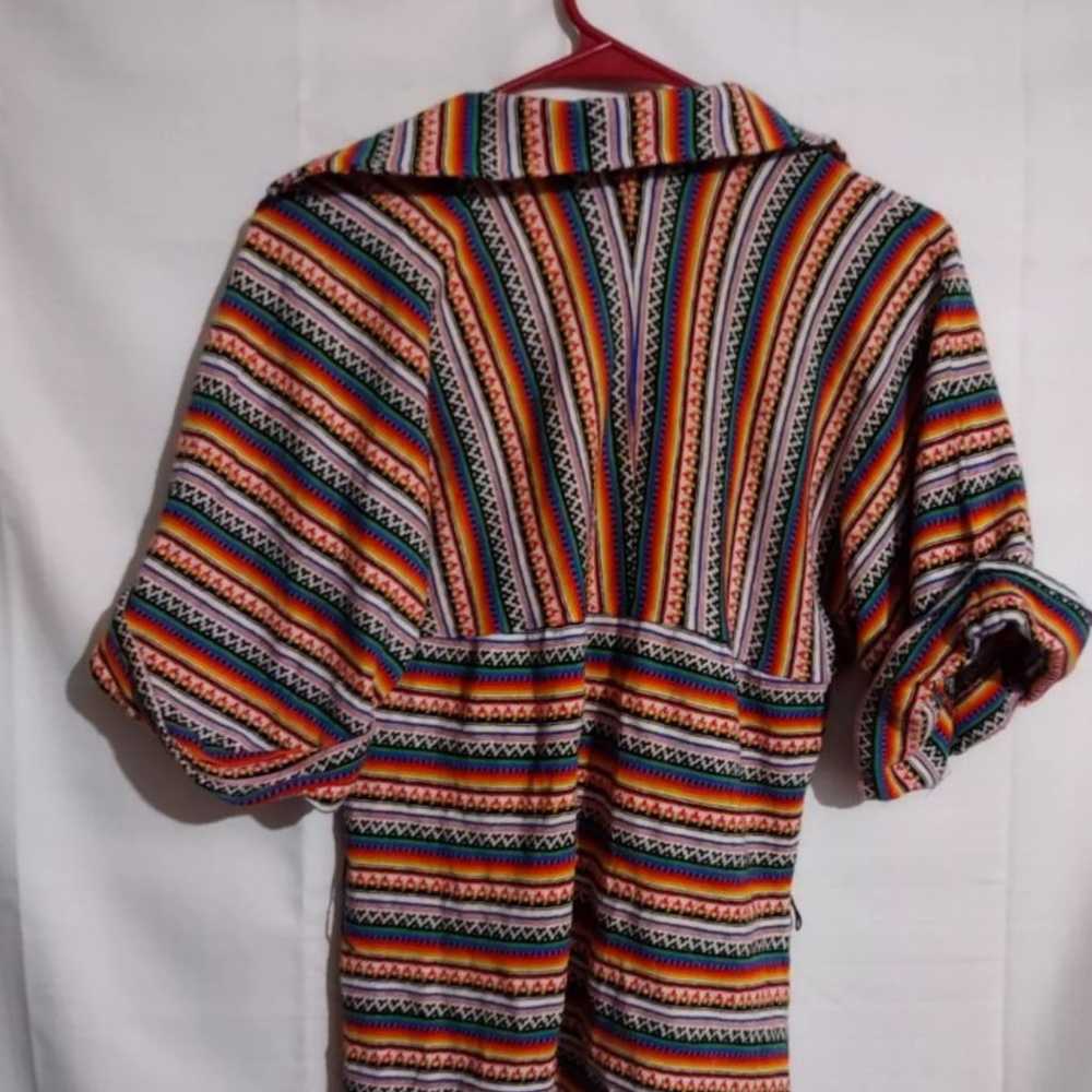 Vintage Rare Langtry Disco Hippie BOHO 60s Rainbo… - image 3