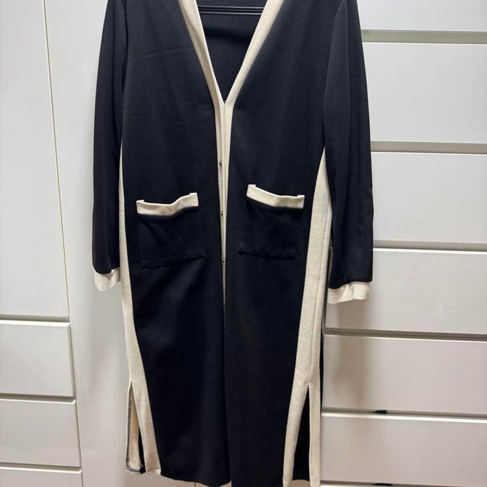 Black and white knit long dress XL - image 3