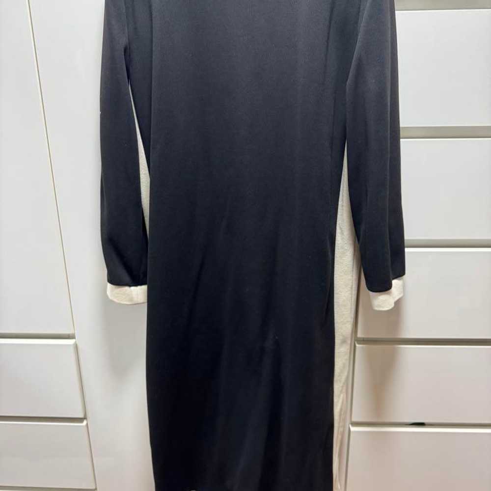 Black and white knit long dress XL - image 5