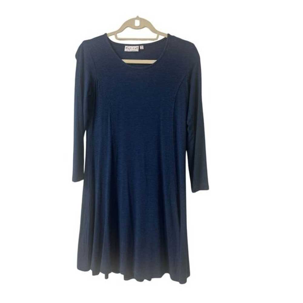 Habitat tunic style dress blue & black stripe sz … - image 1