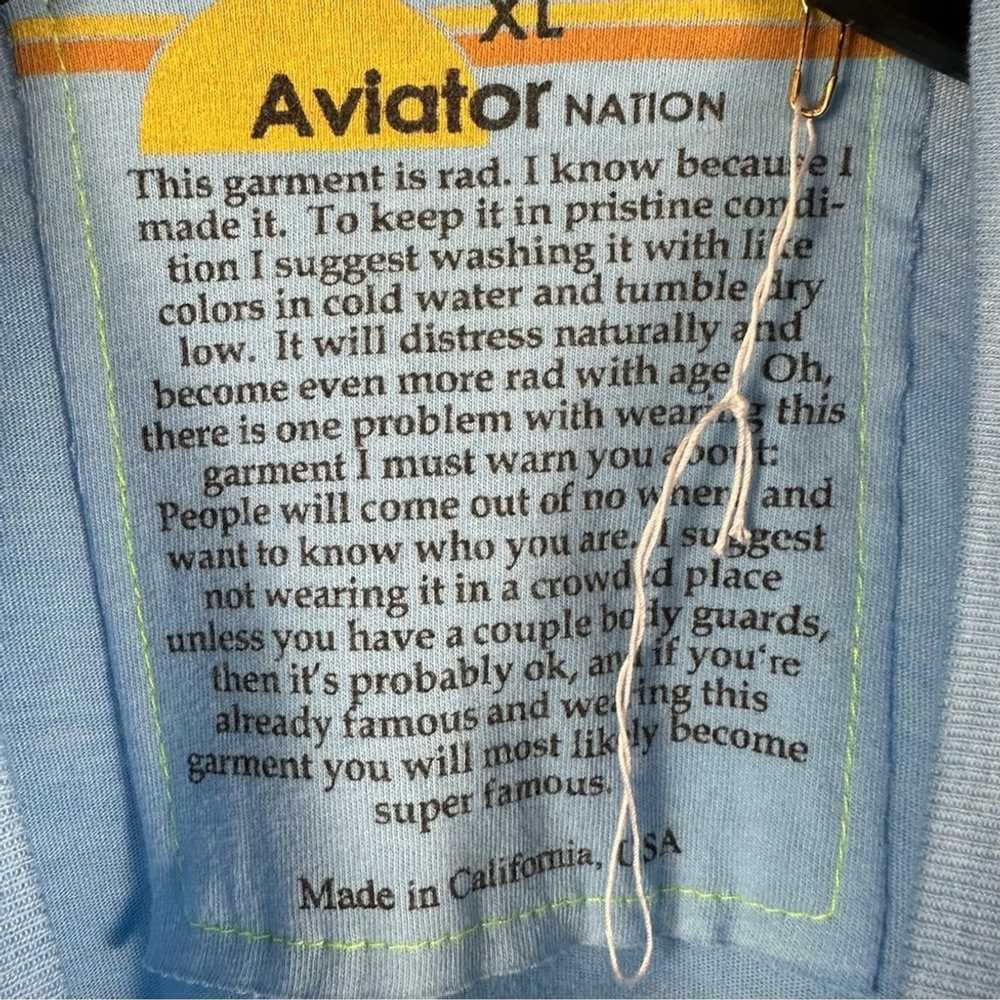 Aviator Nation Bolt Boyfriend Tee Shirt Raw Hem C… - image 4