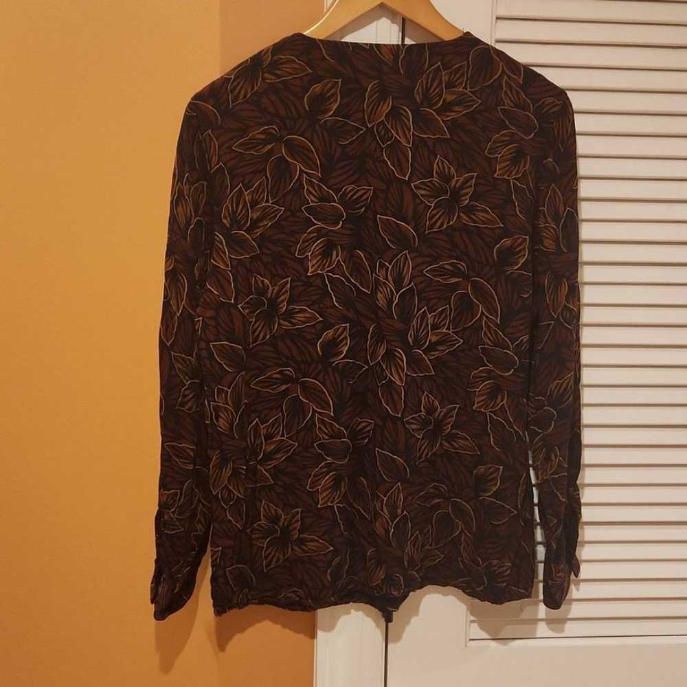 Christian Dior Separates Vintage Print Blouse w/ … - image 10