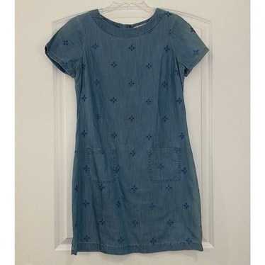 Boden Chambray Denim Dress Size 6R 6 Regular