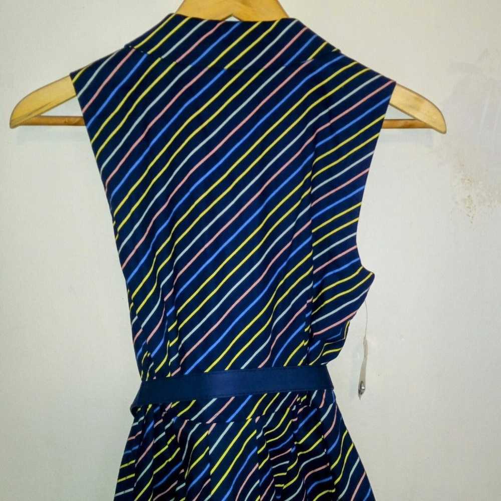 ModCloth Striped Collared Sleeveless Fit N Flare … - image 7