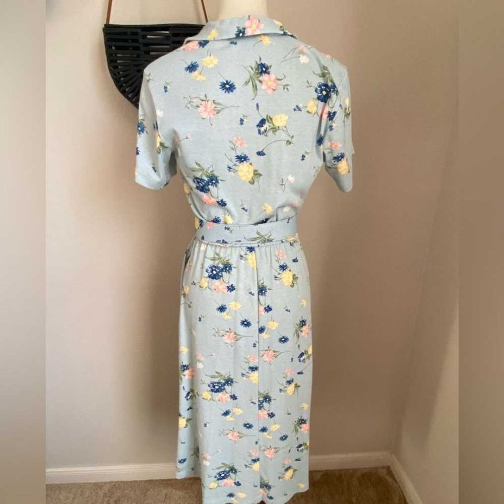 Vintage Bedford Fair Floral Print Shirt Midi Dress - image 7