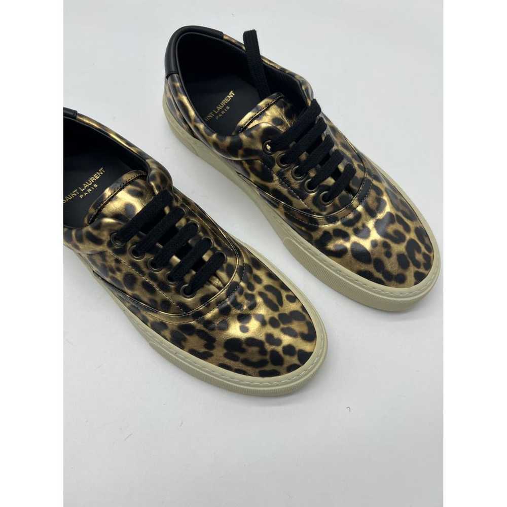 Saint Laurent Venice leather low trainers - image 2