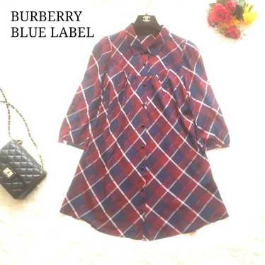 BURBERRY BLUE LABEL Mega Check Tunic Blouse M