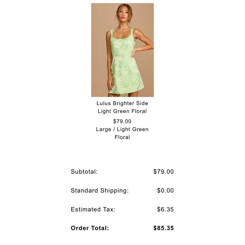 Lulus green floral mini dress - image 1