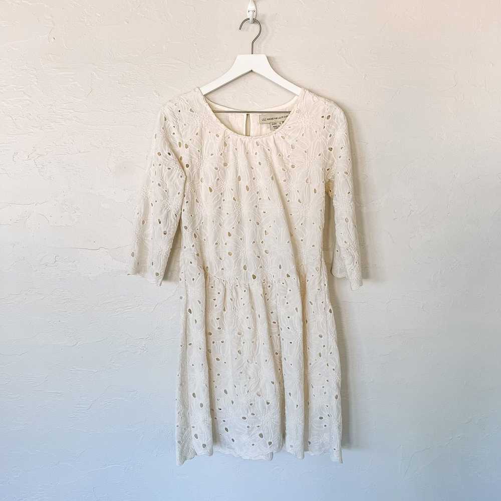 Lili Wang for Lili's Closet White Eyelet Dress Sm… - image 1