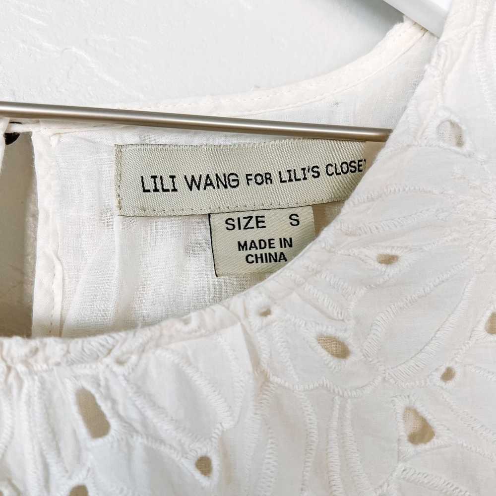 Lili Wang for Lili's Closet White Eyelet Dress Sm… - image 2