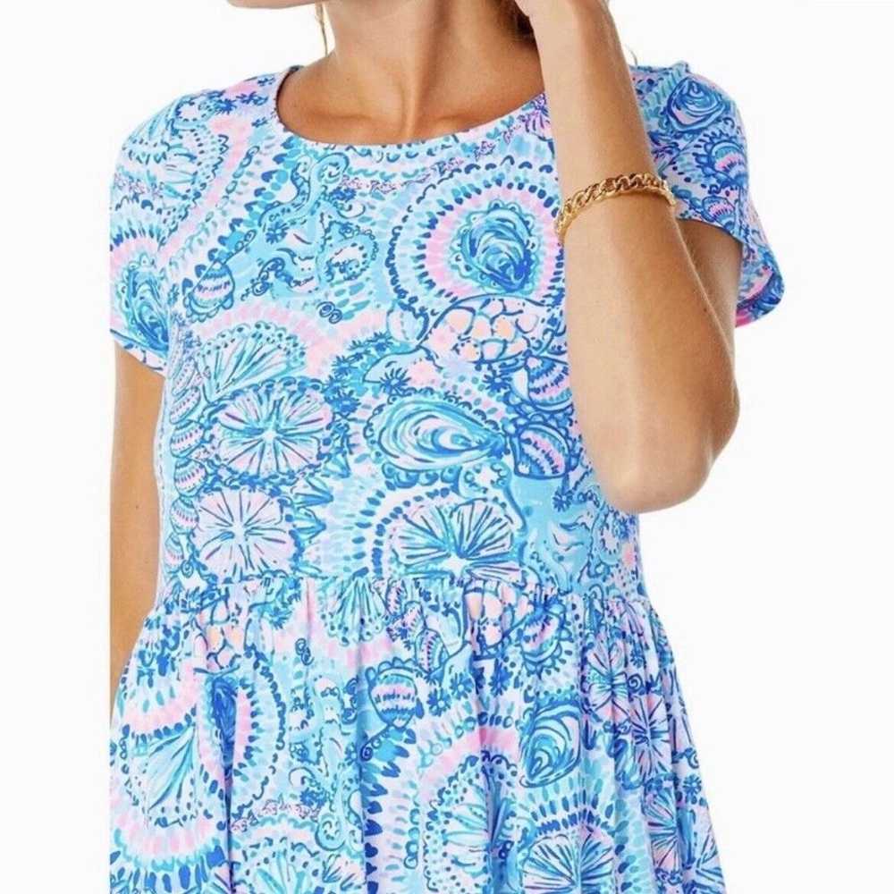 Lilly Pulitzer Pink Blue Paisley Geanna Short Sle… - image 4