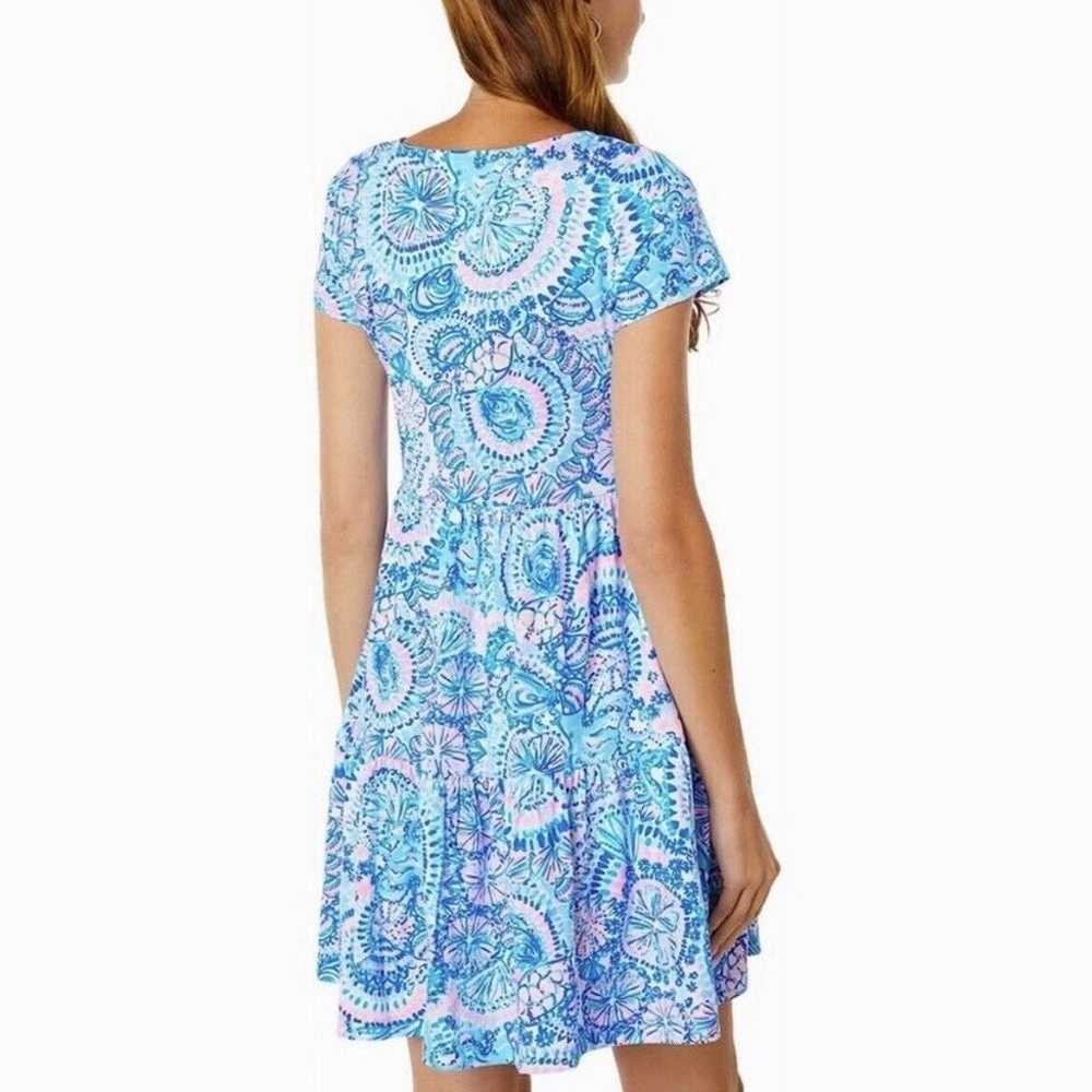 Lilly Pulitzer Pink Blue Paisley Geanna Short Sle… - image 5