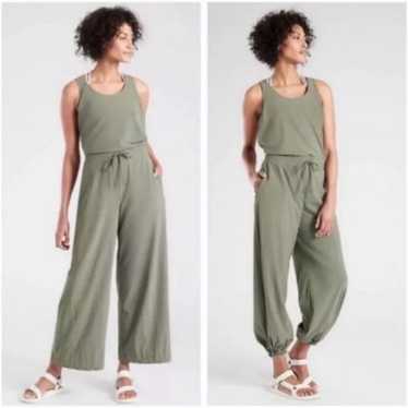 Athleta Revive Jumpsuit Laurel Olive Green Size 6… - image 1