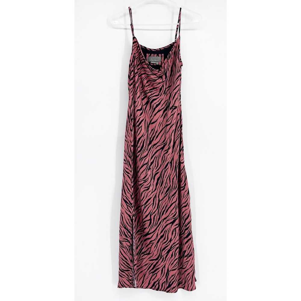 By Anthropologie Elyse Printed Bias Satin Slip Dr… - image 2