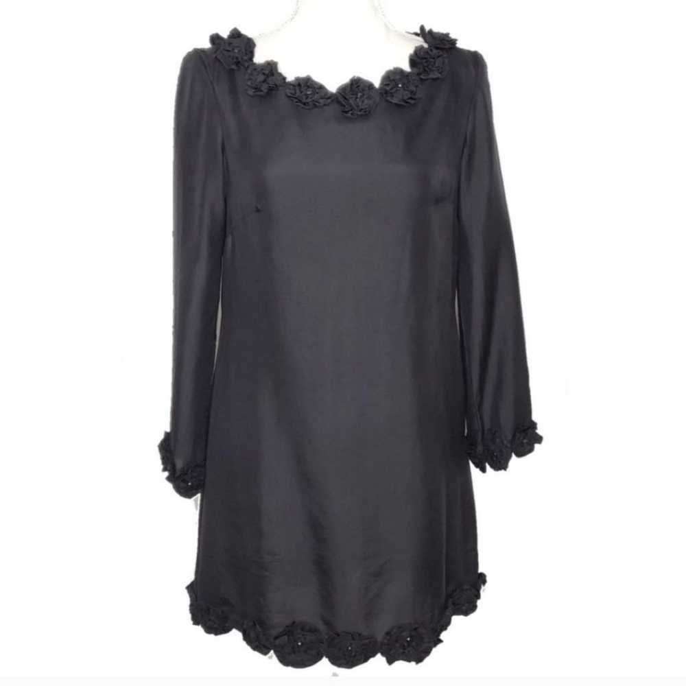 French Conection black silk shift dress Size 8 - image 1