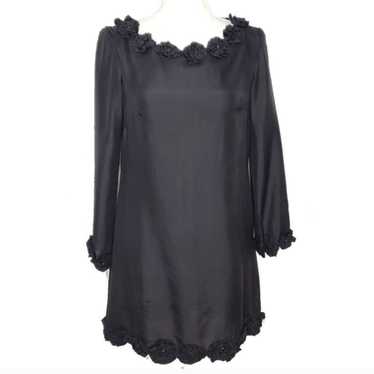 French Conection black silk shift dress Size 8 - image 1