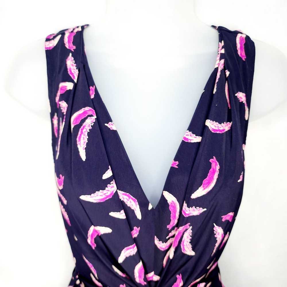 Yoana Baraschi Navy Blue & Purple Feather Print S… - image 3