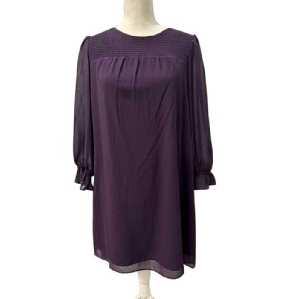 Purple Chiffon Dress Long Sleeve Jessica Howard 1… - image 6