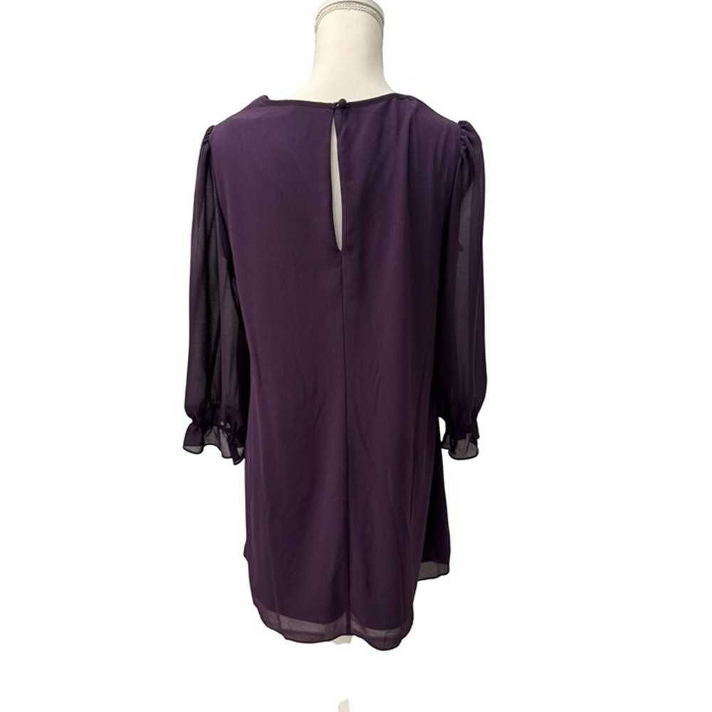 Purple Chiffon Dress Long Sleeve Jessica Howard 1… - image 8