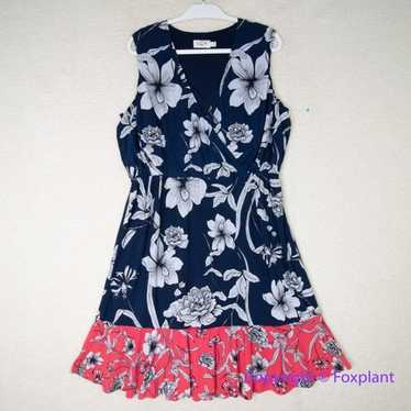 Eliza floral print dress, size 14W - image 1