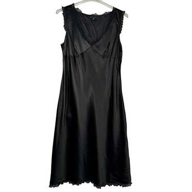 Banana Republic Size 16 Black Silk Sleeveless Dre… - image 1