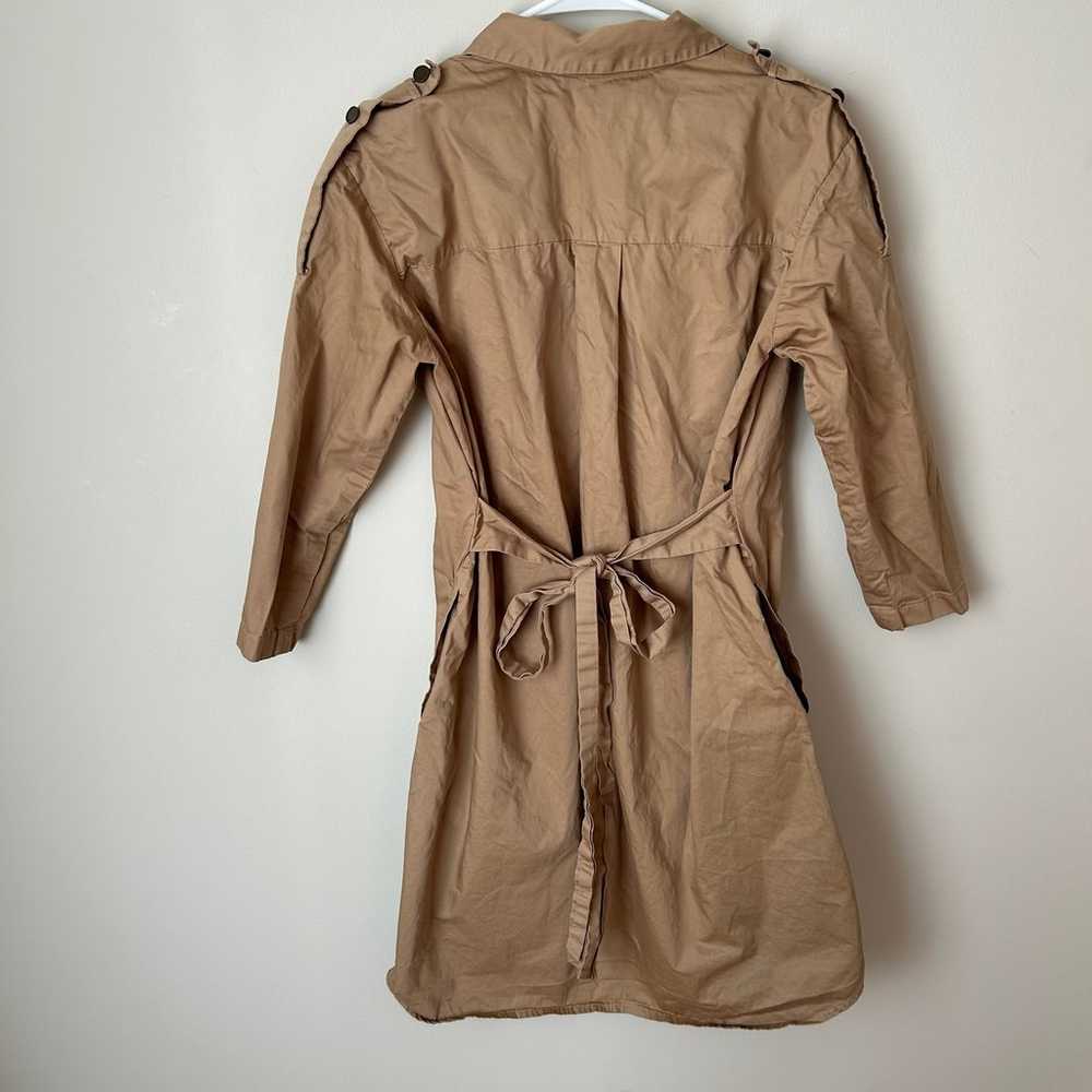 Zara TRF Collection Tan Button Down Shirt Trench … - image 6