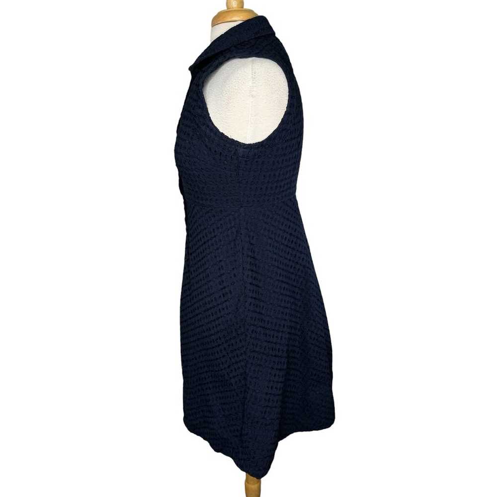 BODEN Navy Blue Eyelet Shirt Dress Size 6 Petite … - image 2