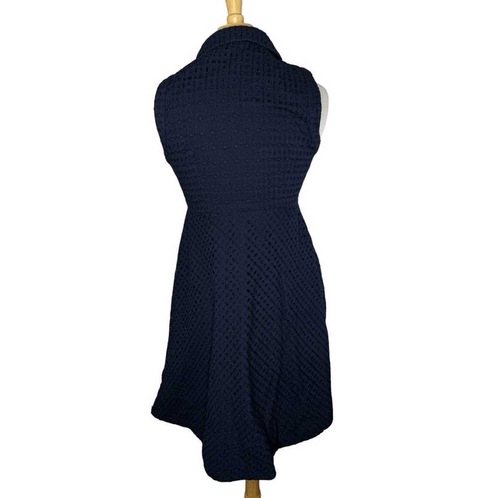 BODEN Navy Blue Eyelet Shirt Dress Size 6 Petite … - image 3