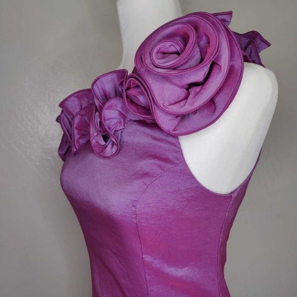 Arden B Purple Bodycon Ruffles Cocktail Dress - image 7