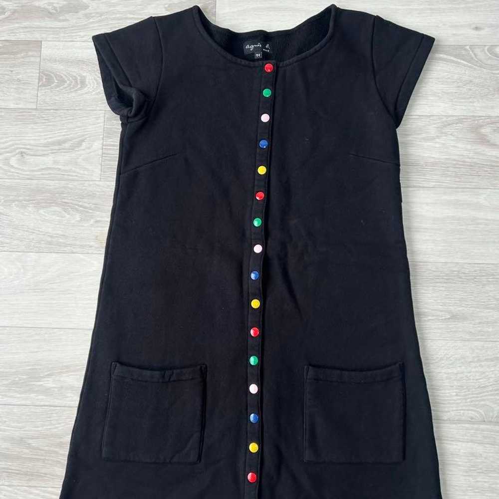 agnes b Colorful Button Short Sleeve Dress - image 2