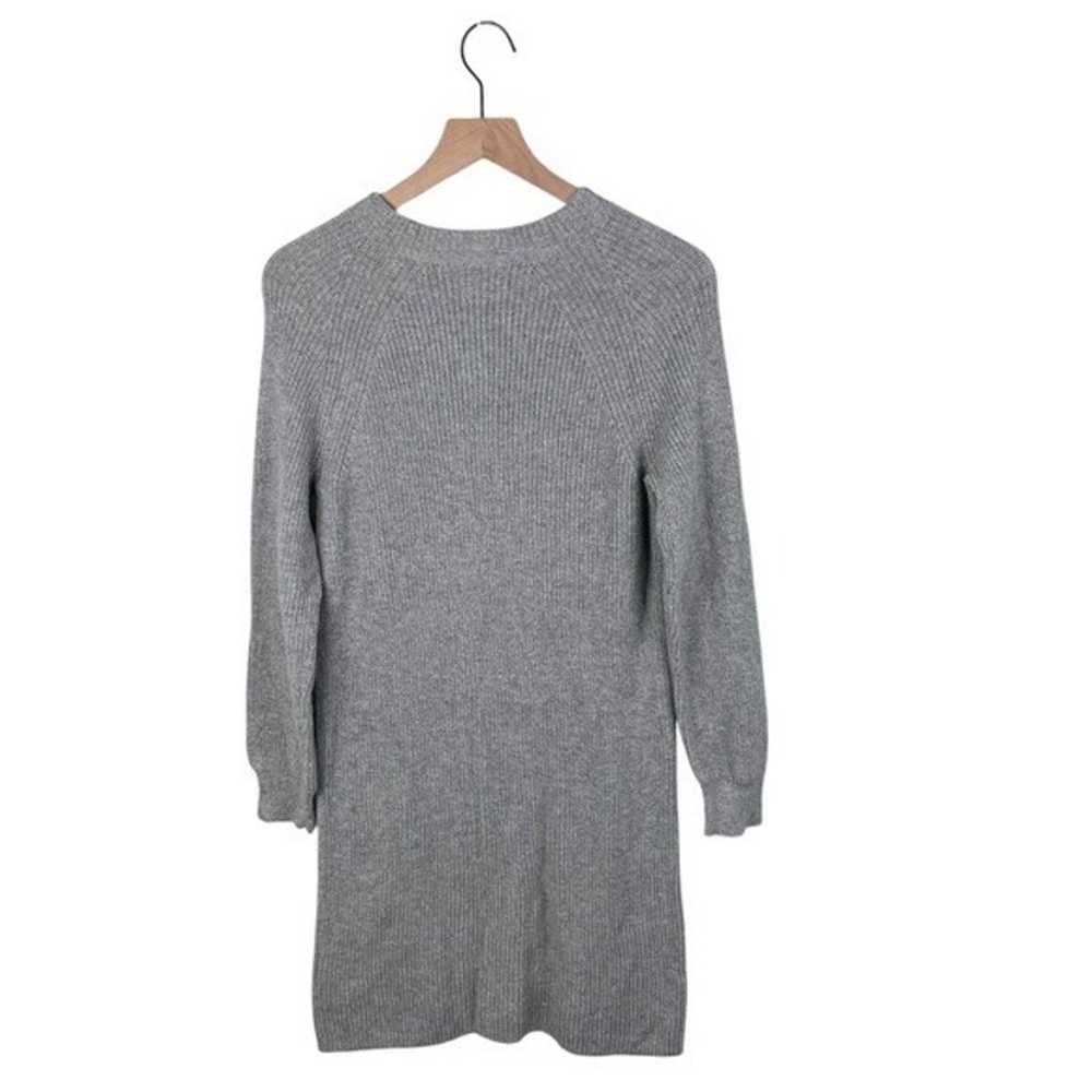 J. Crew Mercantile Bow Neck Sweater Dress Grey Wo… - image 4