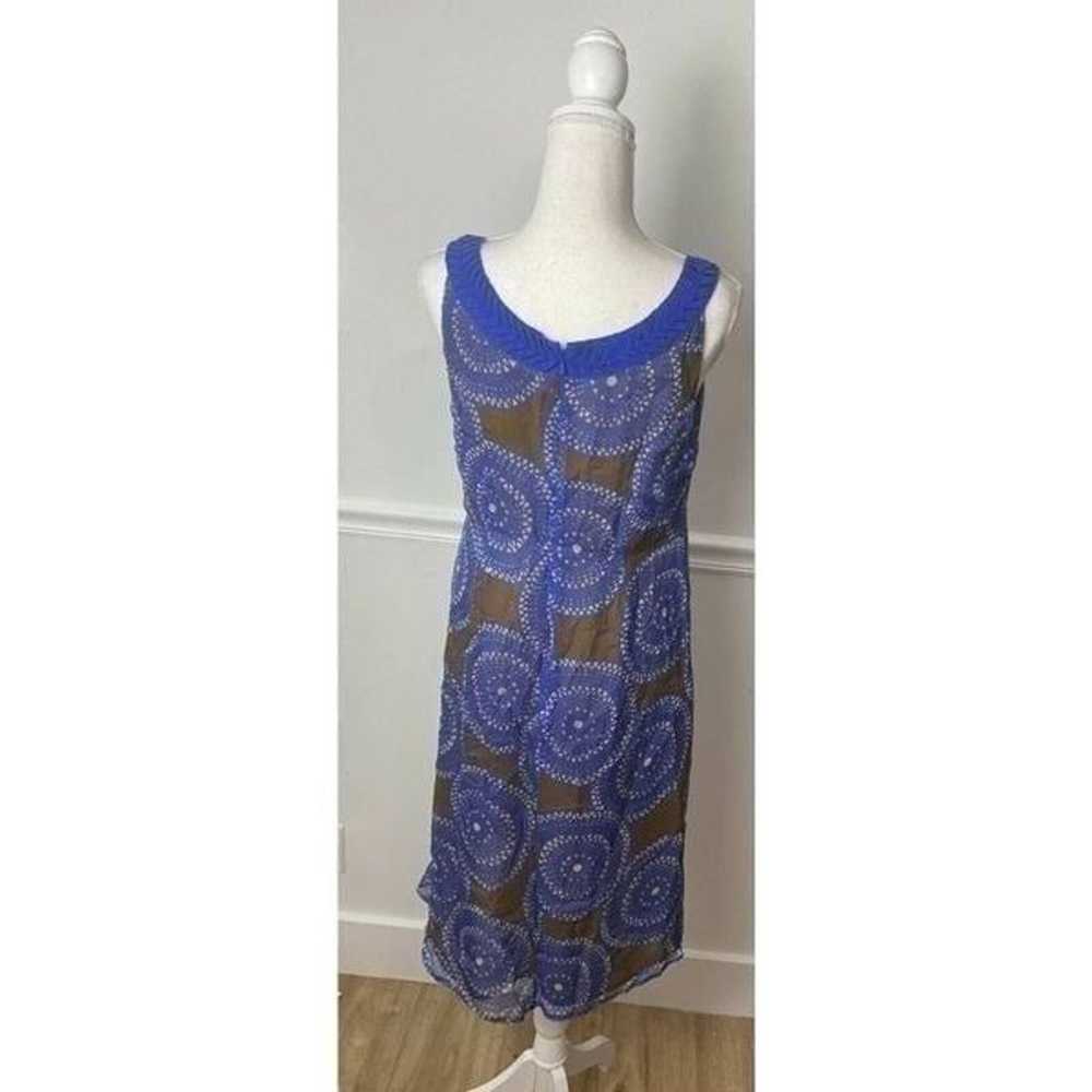 Tory Burch Dress 8 Blue Paisley Silk Sleeveless S… - image 11