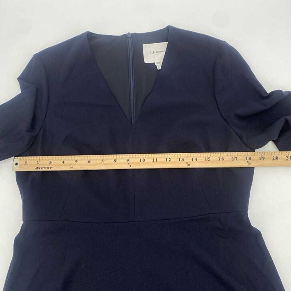 LK Bennett Women's Size 12 Amana Dress Navy Blue … - image 10