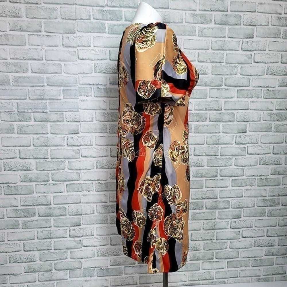 Vintage 50s 60s Dorings XL Abstract Satin Short S… - image 10