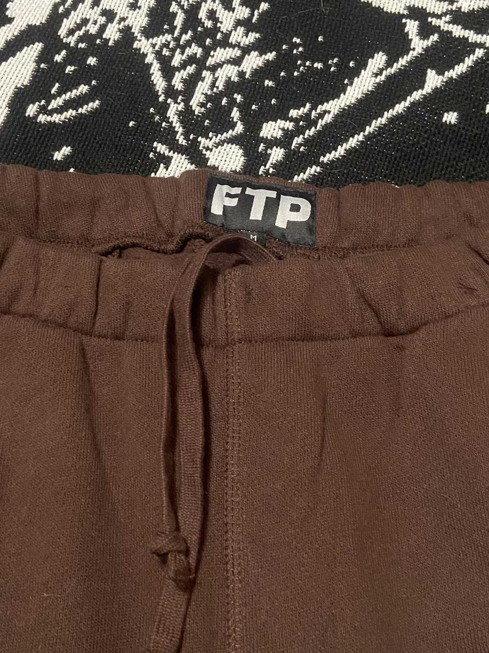 Fuck The Population FTP Embossed Sweatpants Brown - image 4