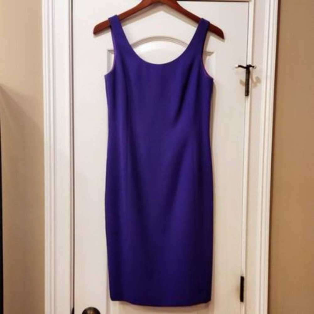 Tank Dress & Satin Lapel Jacket Purple Sz 4& Rhin… - image 3