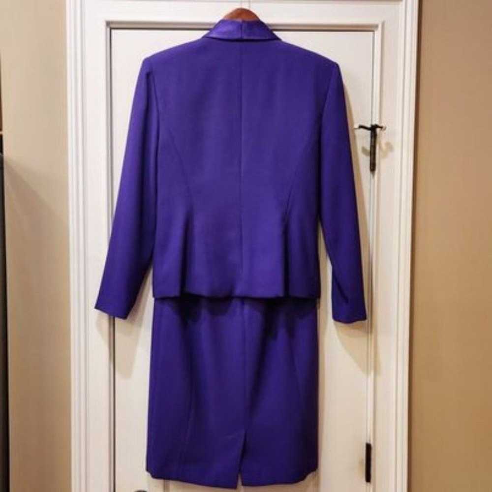 Tank Dress & Satin Lapel Jacket Purple Sz 4& Rhin… - image 4