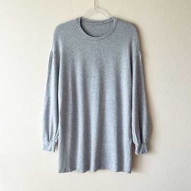 Reformation Gray Oversized Long Sleeves Shirt Dres