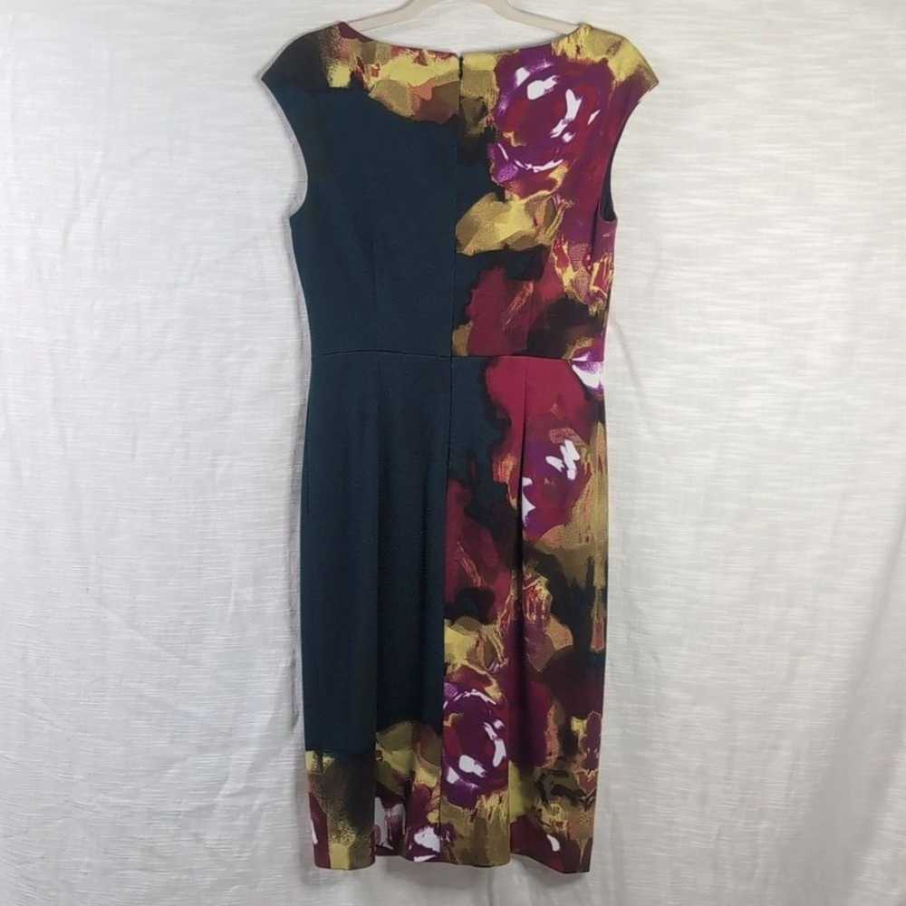 Maggy London Cascading Floral Midi Sheath Dress C… - image 2