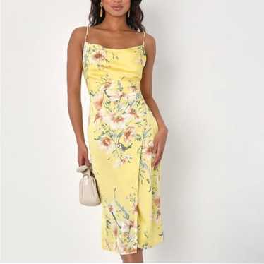 Lulus yellow floral dress