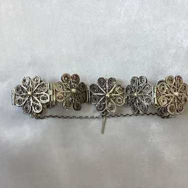 Antique Beautiful Victorian Silver Floral Filigree