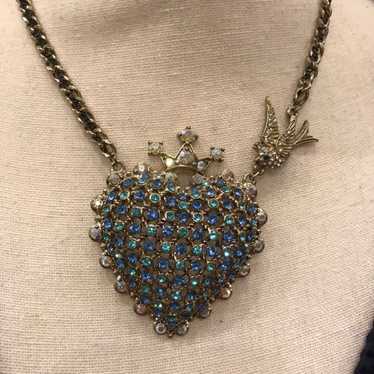 Betsey Johnson Heart Princess Necklace